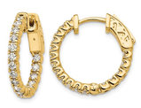 9/10 Carat (ctw VS2-SI1, E-F) Lab Grown Diamond Hoop Earrings in 14K Yellow Gold